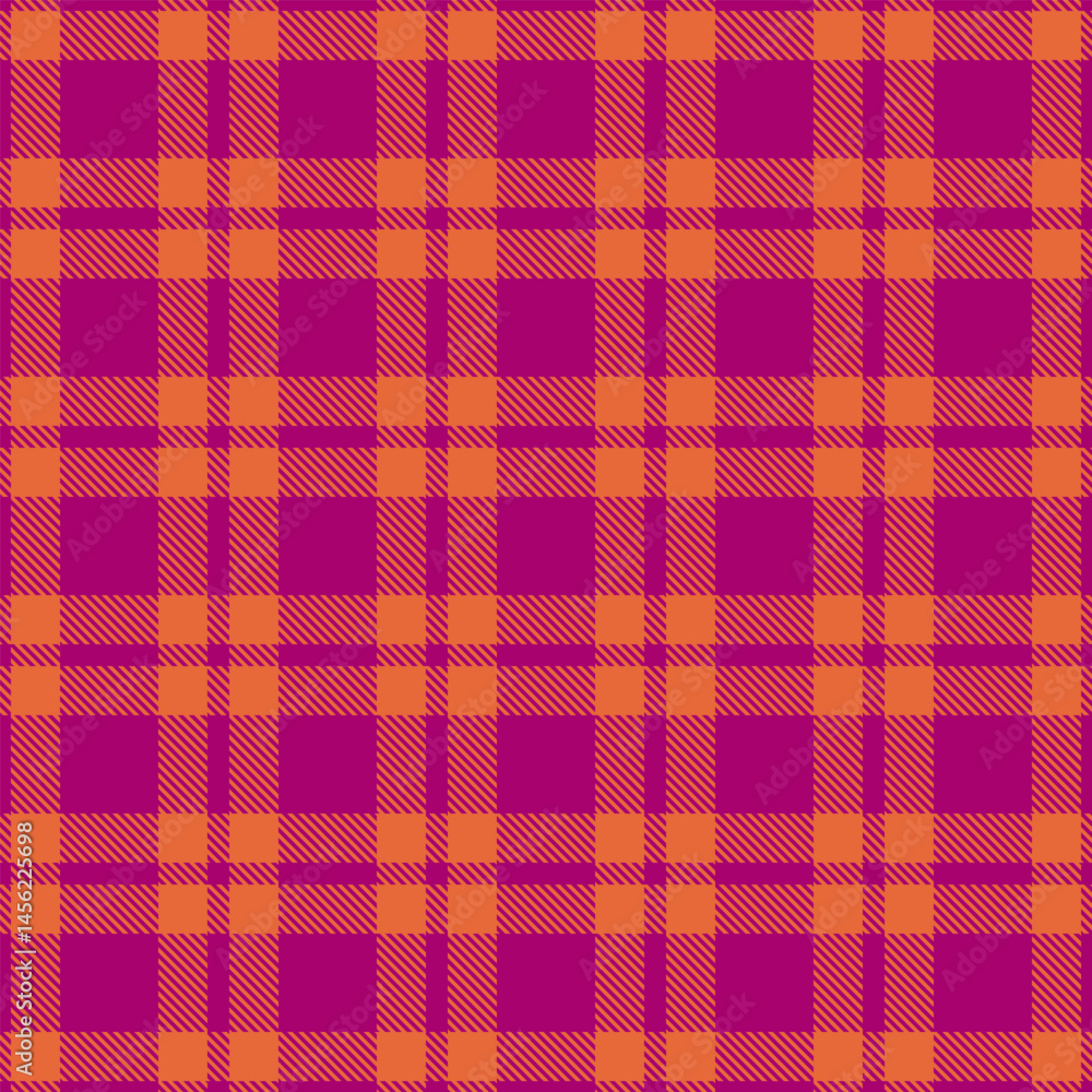 Kilt texture fabric seamless, quilt vector tartan check. Aesthetic pattern background plaid textile in pink and orange colors. Kilt texture fabric seamless, quilt vector tartan check. Aesthetic pattern background plaid textile in pink and orange colors.