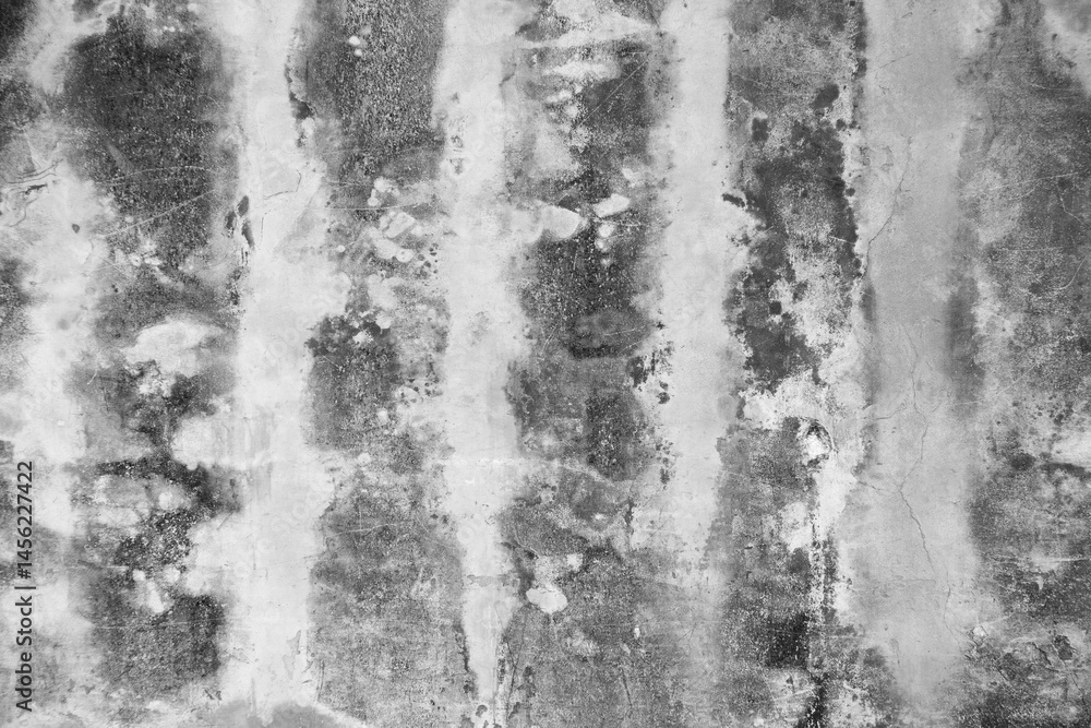 Obraz premium Old grunge dusty dirty concrete wall with dark lichen mask, Cement texture pattern for background