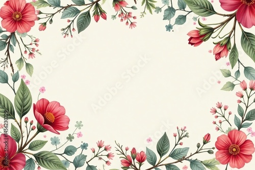 Subtle floral botanical print, seamlessly tiled for diverse applications , pastel, graphic