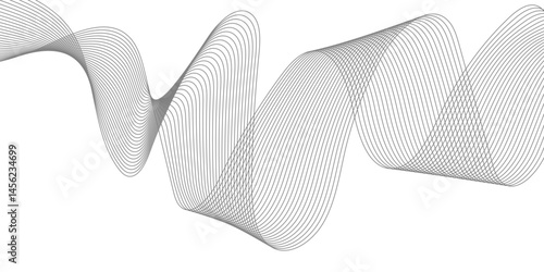 Abstract white background with a glowing abstract waves. Abstract wave element for design. Digital frequency track equalizer, Futuristic background design. Long exposure, Light painting photography.