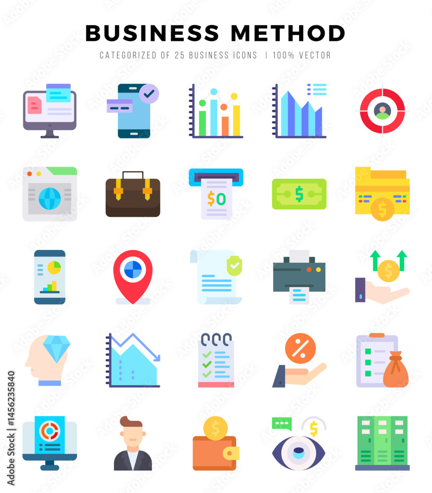 icons set. Business Method for web. app. vector illustration. icons set. Business Method for web. app. vector illustration.