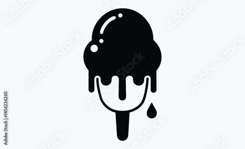 Ice cream silhouette, 4th of July ice-cream icon , vector illustration, 4th of July  of elements. USA Independence Day theme