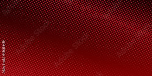 Red diagonal geometric shape with halftone. Modern fiber textured vector,eps10