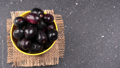 Jambul or Jamun (Syzygium cumini) isolated on white background 