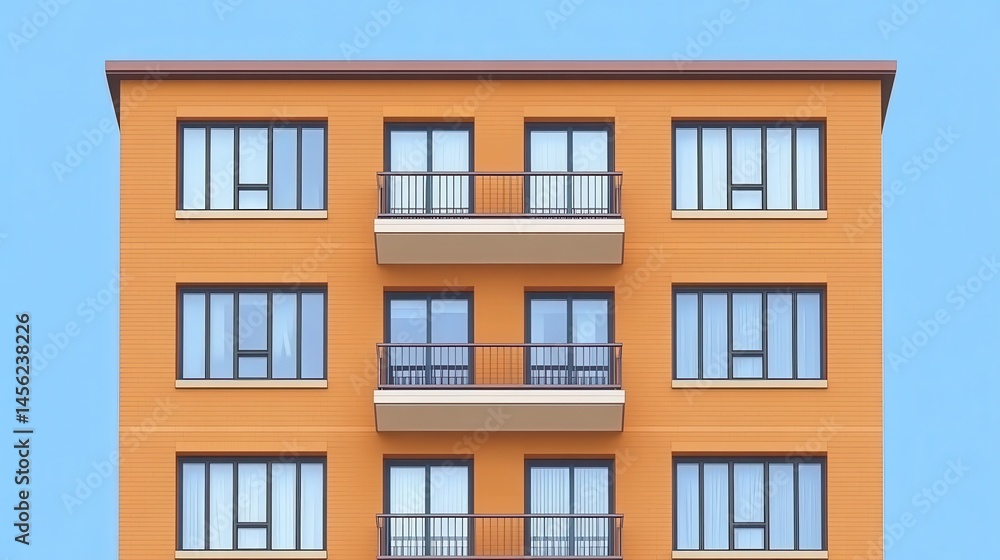Modern apartment architecture vibrant urban building design with sunny blue sky minimalist facade apartment complex residential structure Modern apartment architecture vibrant urban building design with sunny blue sky minimalist facade apartment complex residential structure