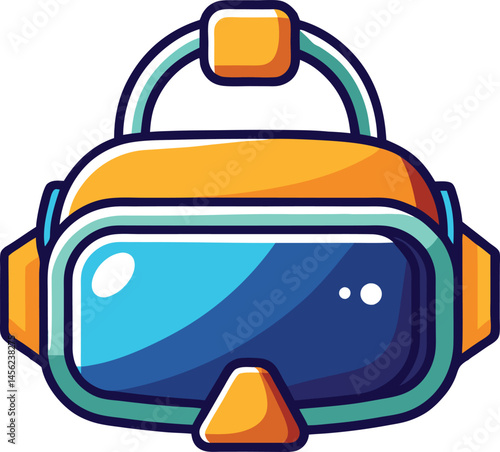 virtual reality headset vector, vector and illustration, vector style