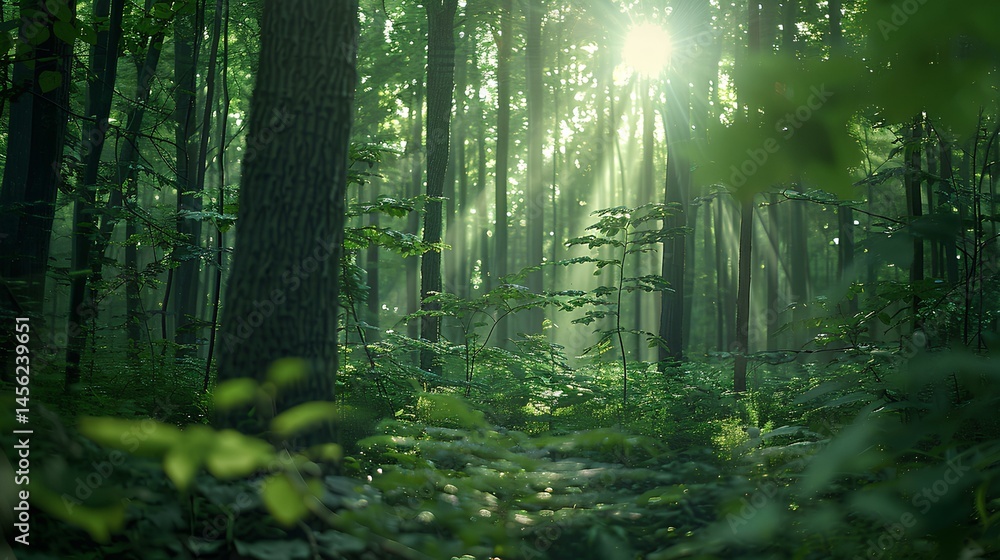 Obraz premium morning in the forest