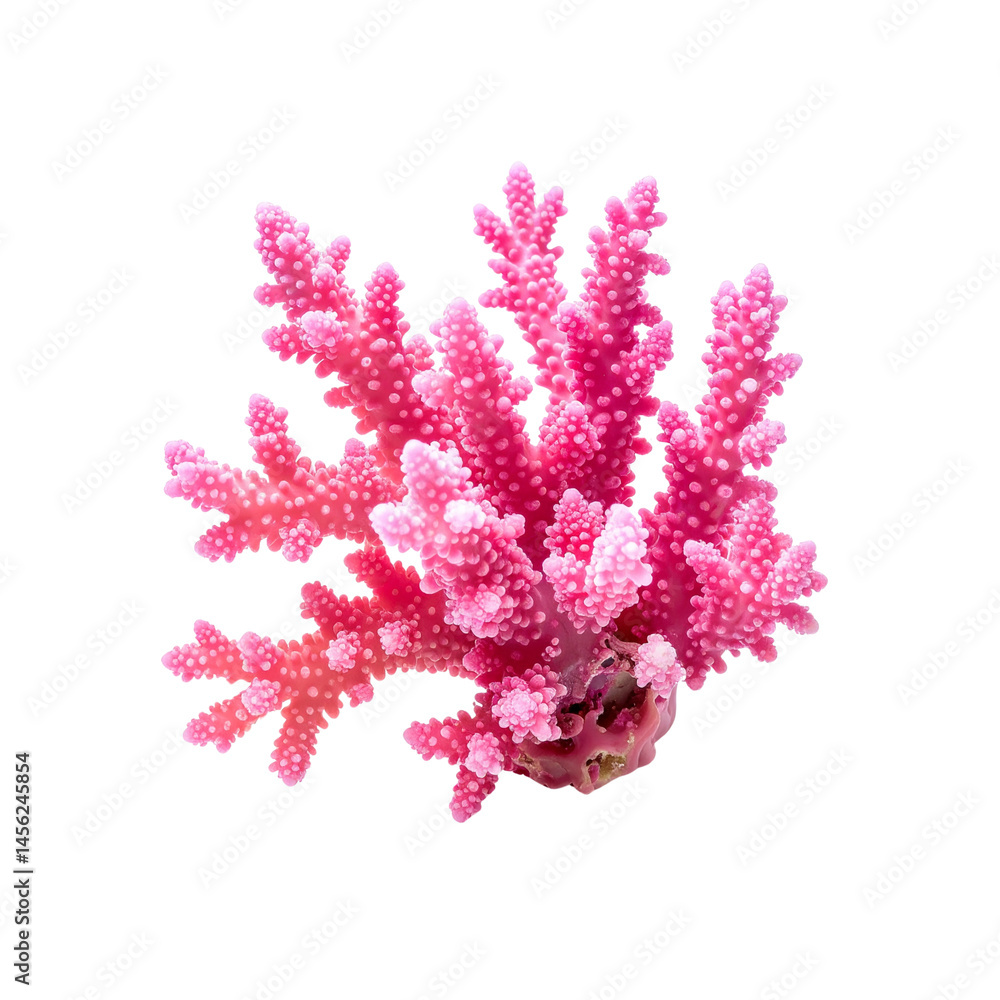 Naklejka premium Stock photo of pink coral reef marine life ocean sea underwater nature beauty on transparent background