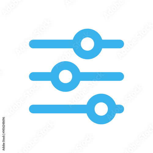 Vector Icon of Control Settings, Adjustment, Preferences, and Configuration.
