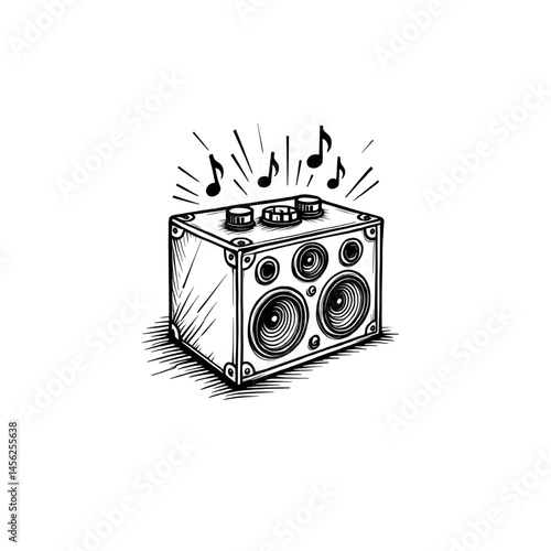 vector illustration of a loudspeaker