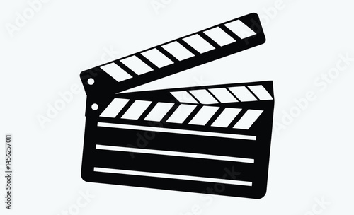 Movie clapperboard silhouette, Clapperboard glyph icon, Movie clapper board, Clapboard Silhouette