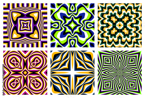Energetic visual illusions with retro-inspired curves and bold contrast. Perfect for techy visuals, fashion prints, and album covers.