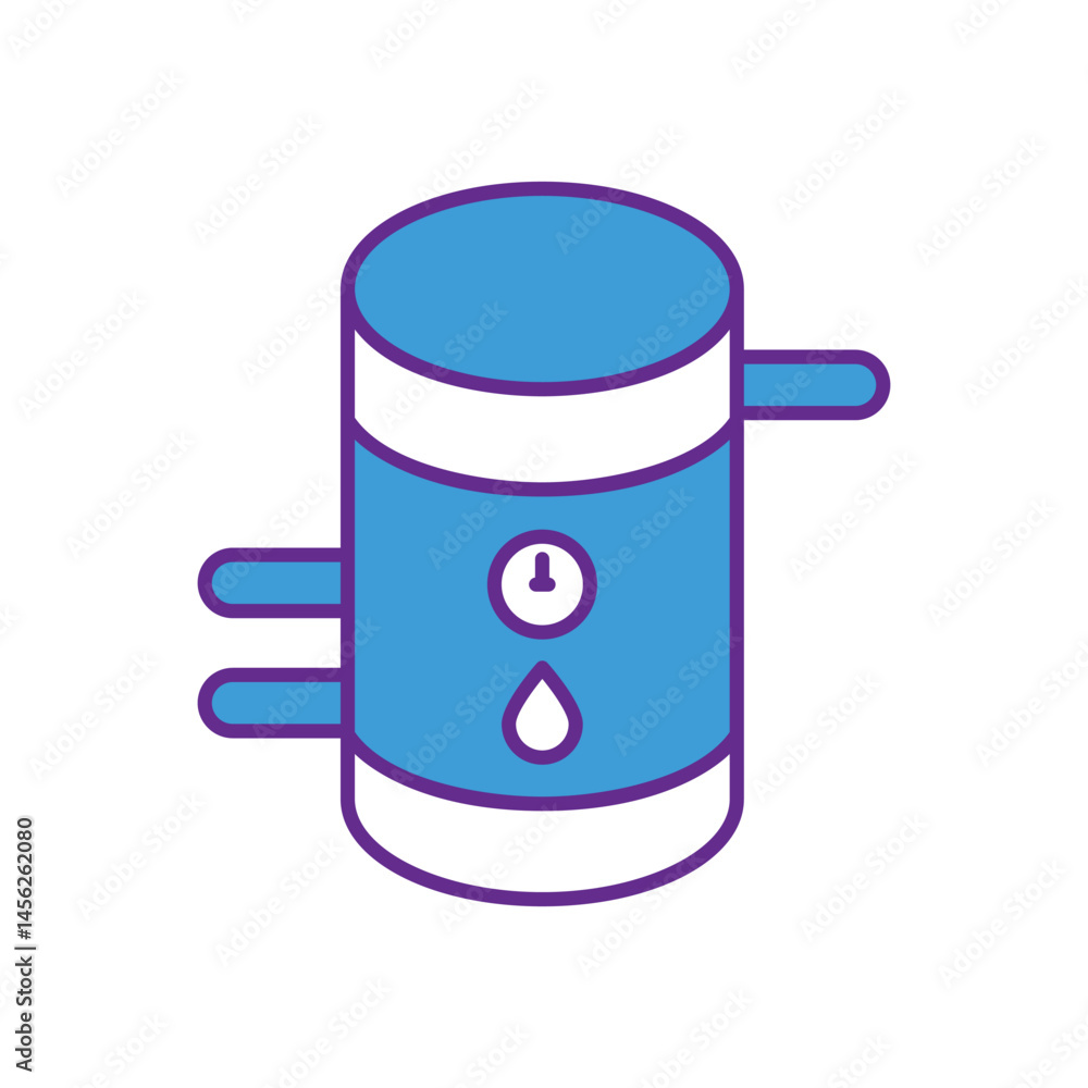 Thermal Energy Storage vector icons stock illustration Thermal Energy Storage vector icons stock illustration