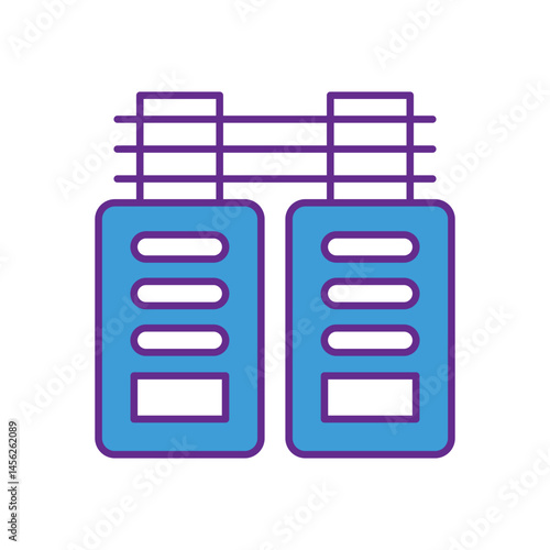 Hydropower Storage vector icons stock illustration