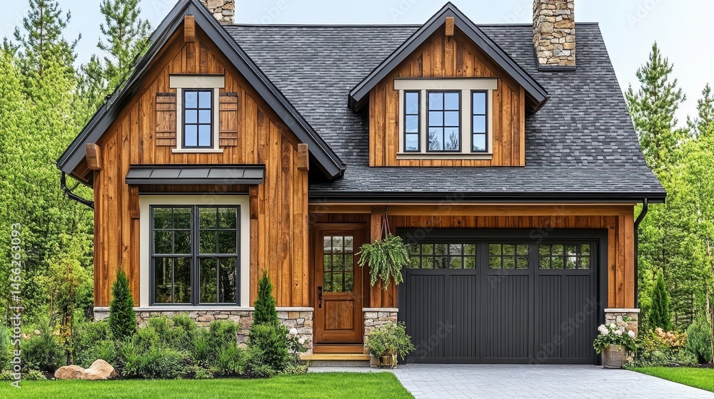 Charming wood cabin in natural setting for modern living in real estate development and investment opportunities of exterior design Charming wood cabin in natural setting for modern living in real estate development and investment opportunities of exterior design