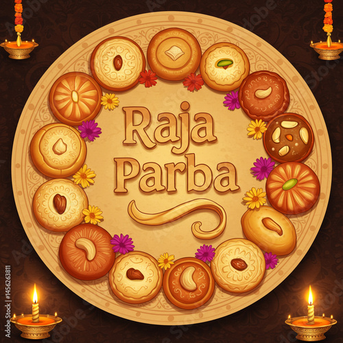 Raja Parba Sweets Festive T...