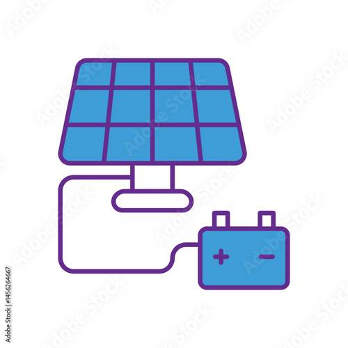Distributed Energy Storage vector icons stock illustration