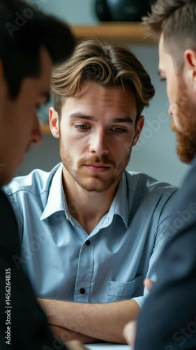 Dynamic conversation takes place among business professionals focusing on contract agreements, showcasing negotiation and collaboration in action.