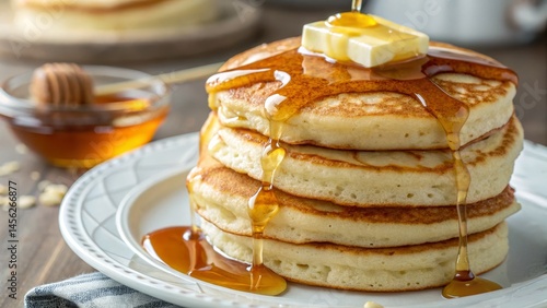 Buttery Maple Syrup Pancake...