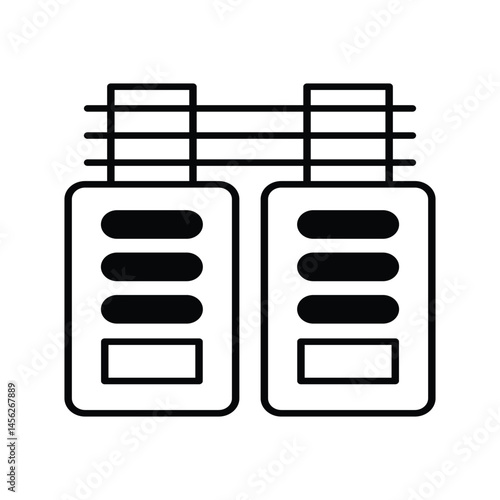 Hydropower Storage vector icons stock illustration