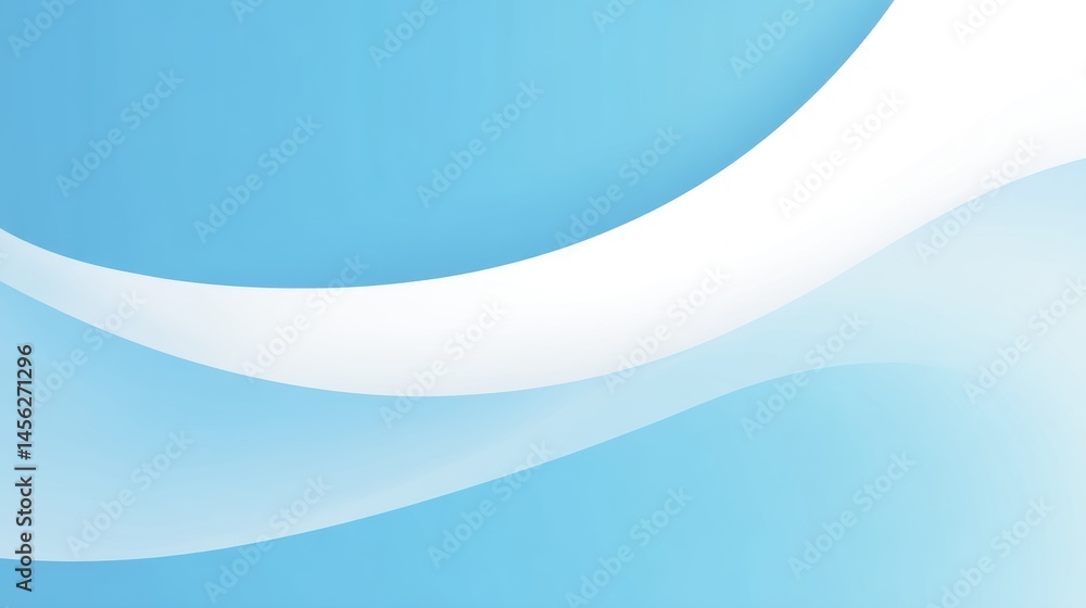 Obraz premium Smooth icy blue and white gradient background with clean space for messages and designs