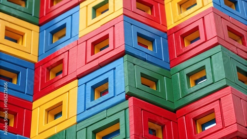 Colorful Wooden Block Tower...