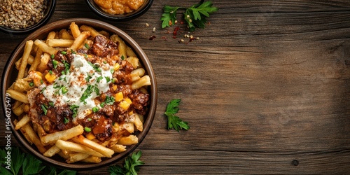 Poutine food banner