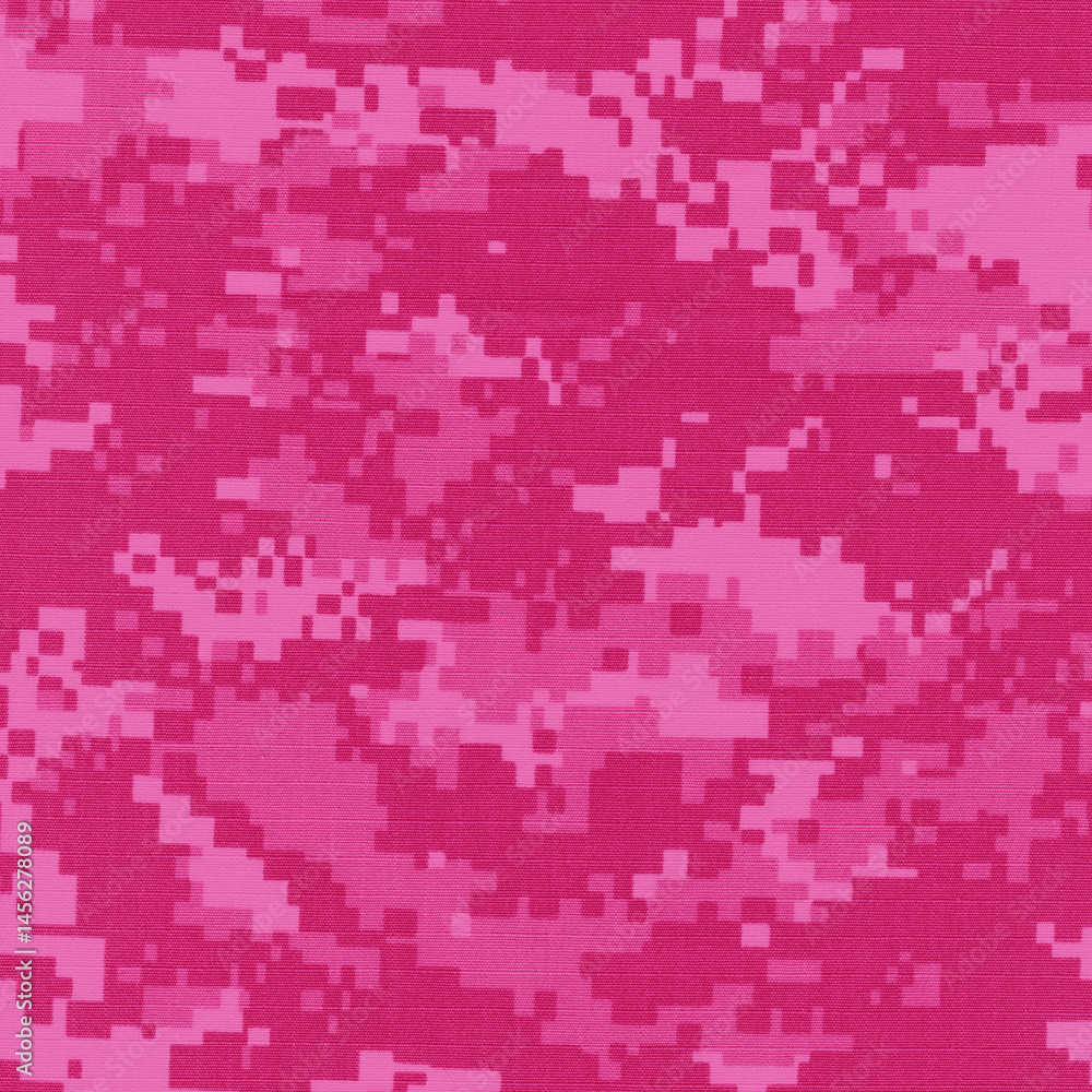 Pink camouflage pixel pattern, abstract texture background design. Seamless vector art. Pink camouflage pixel pattern, abstract texture background design. Seamless vector art.