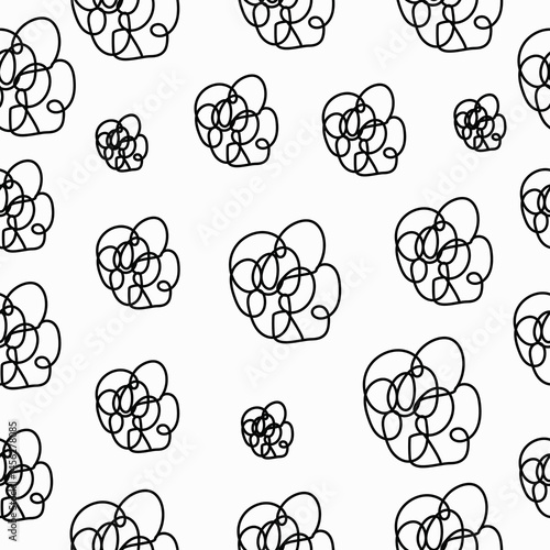 black color scribble pattern on white background.
