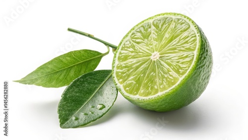 Halved Lime with Leaves Clo...