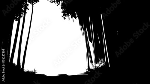 Light Peeking Through Forest Ceiling, vector design
