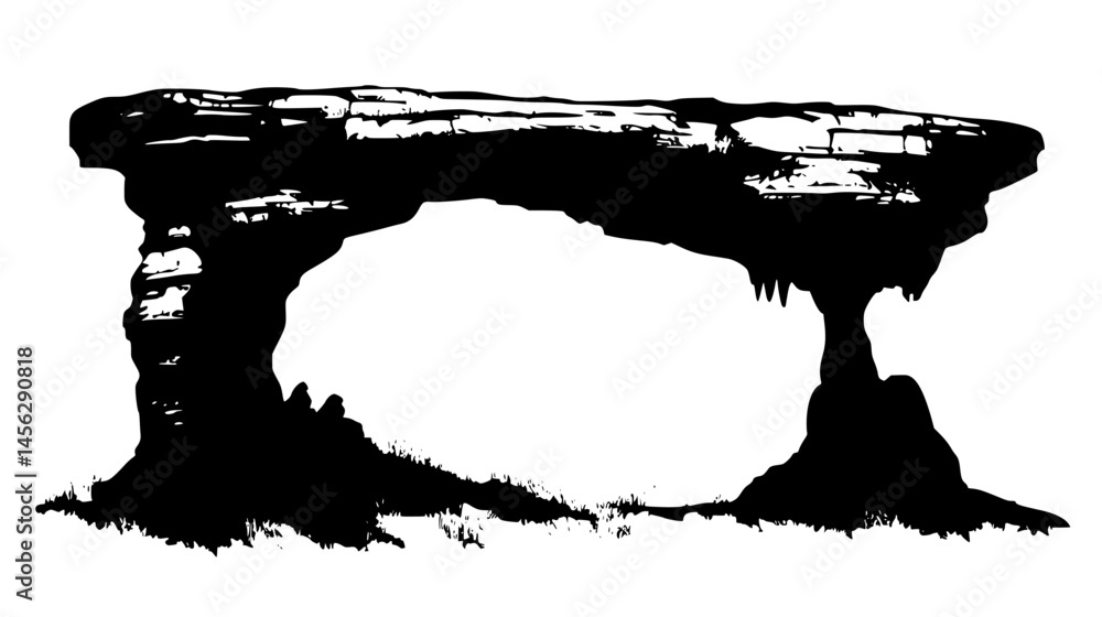 Obraz premium Rock Formations Defying Gravity, vector design