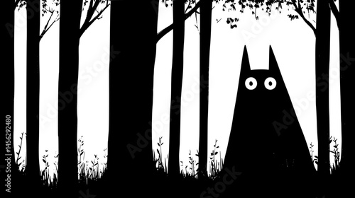 Strange Shapes Among Thick Woods, vector design