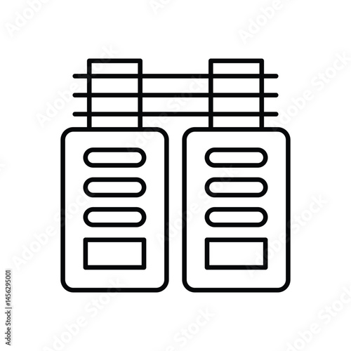 Hydropower Storage vector icons stock illustration