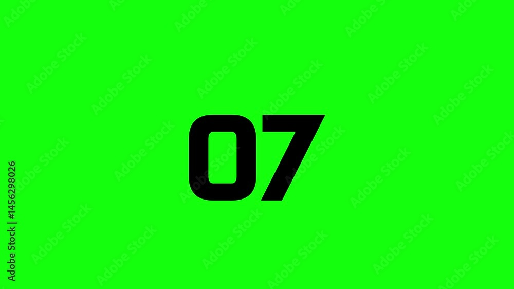 10-second countdown timer animation and green screen background. Suitable for motion graphic projects. 10-second countdown timer animation and green screen background. Suitable for motion graphic projects.