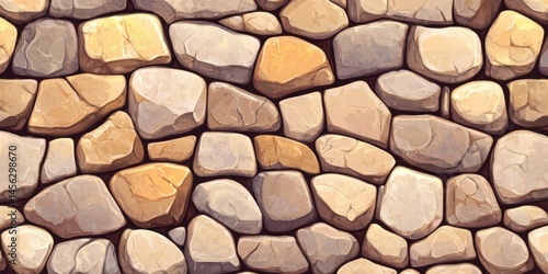 Obraz na płótnie Stone walls banner w salonie