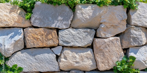 Obraz na płótnie Stone walls banner w salonie