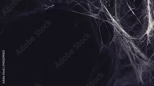 Fototapeta Intricate spider web design against a dark background.