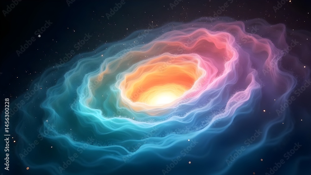 Fototapeta premium Vibrant Nebula in the Depths of Space - Cosmic Cloud Formation - Abstract Galaxy Background