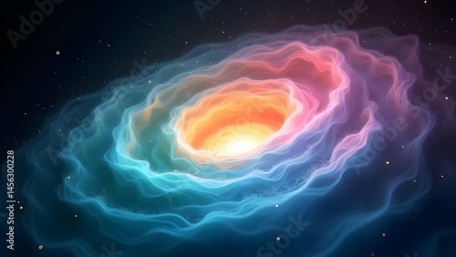 Vibrant Nebula in the Depths of Space - Cosmic Cloud Formation - Abstract Galaxy Background