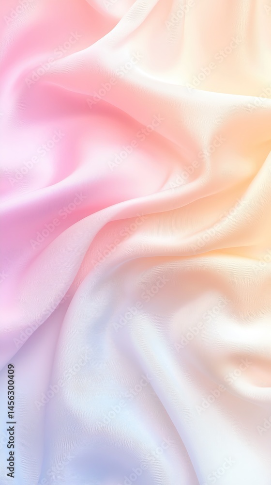 Obraz premium Soft Pink and White Fabric Folds Gradient Texture