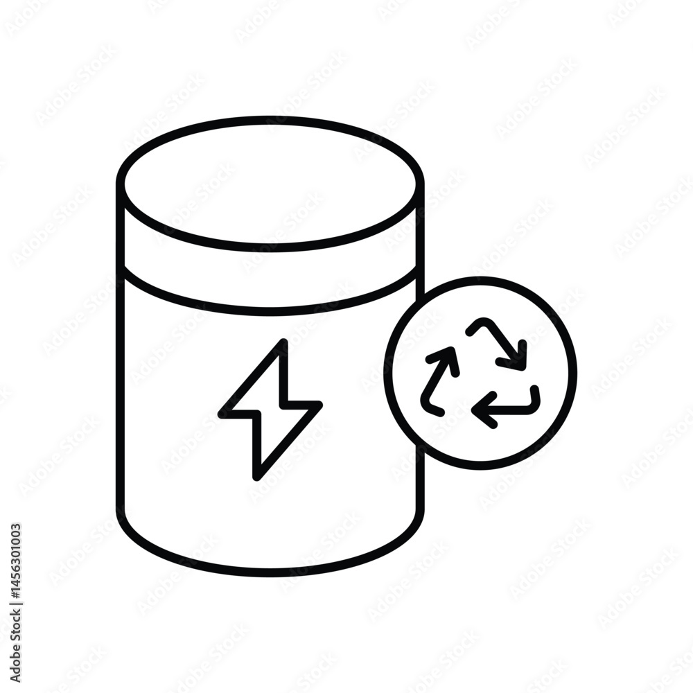 Battery Recycling vector icons stock illustration Battery Recycling vector icons stock illustration