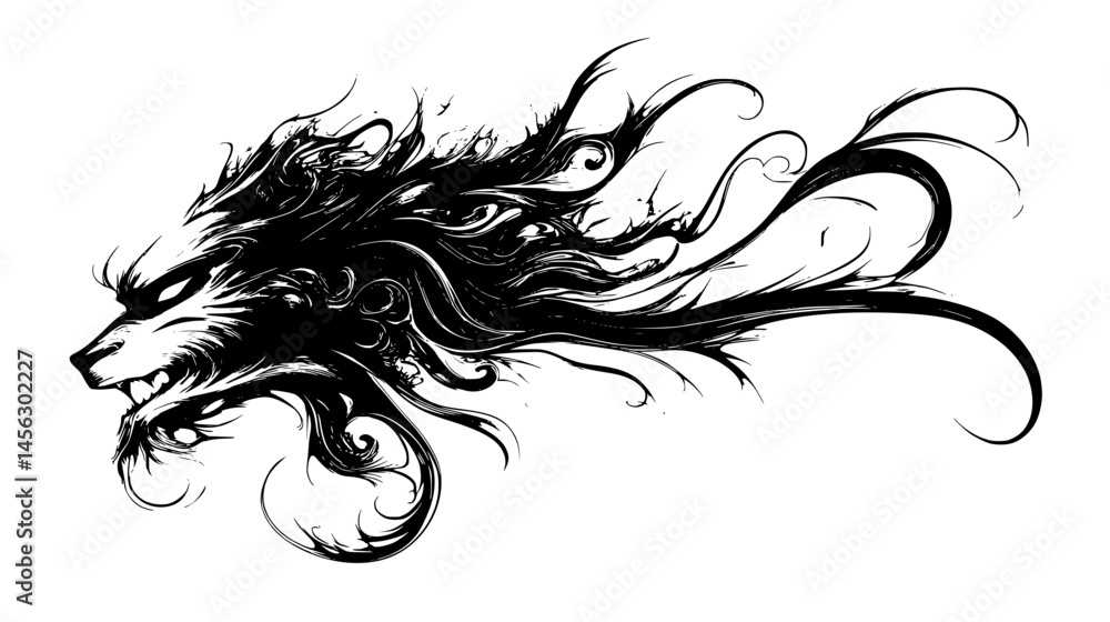Fototapeta premium Flowing Lines Creating Meditative Design, vector illustration