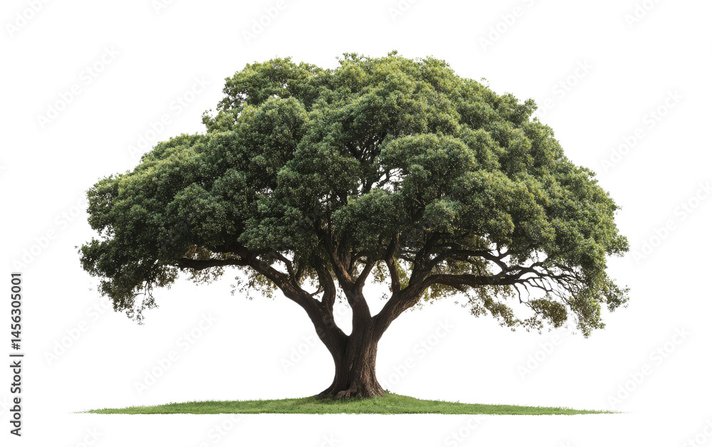 A cut-out of a big forest tree, perfectly isolated on white A cut-out of a big forest tree, perfectly isolated on white