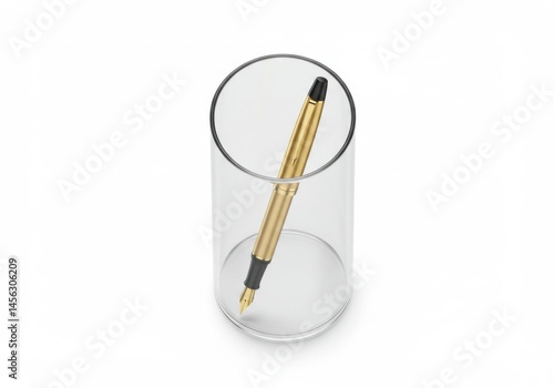 Wallpaper Mural Gold Fountain Pen in Clear Holder Torontodigital.ca