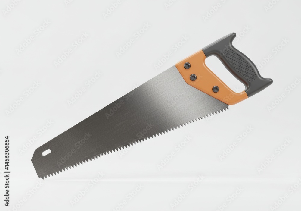 Hand Saw with Orange and Black Handle Hand Saw with Orange and Black Handle