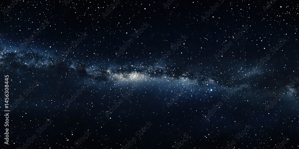 Fototapeta premium A celestial dragon swimming through constellations, its scales reflecting light Stock