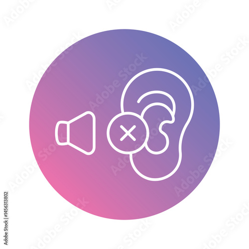 Hearing Loss vector icons stock illustration