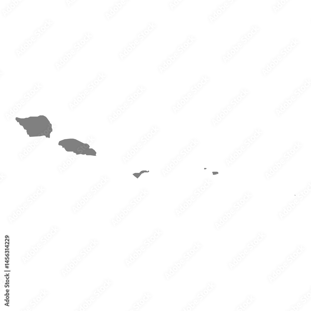High Quality map of American Samoa is a state of United States with borders of the counties