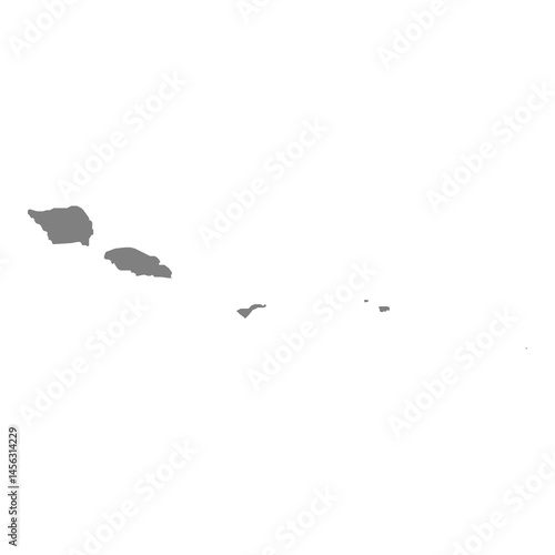Obraz na płótnie High Quality map of American Samoa is a state of United States with borders of the counties w salonie